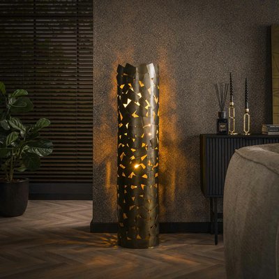 Lampadaire de salon avec composition en métal, finition bronze vieilli TRIBECA PIER IMPORT