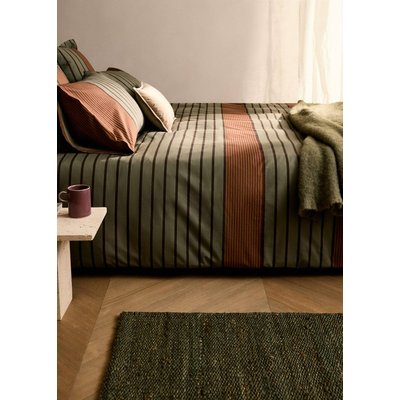 Housse de couette percale de coton rayures multiples lit 180/200 cm MANGO HOME