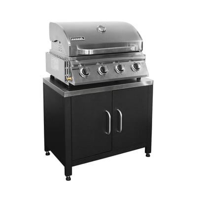Cuisine extérieure acier inoxydable avec barbecue gaz 4 brûleurs à poser GRIMAUD 2 MODULES SWEEEK