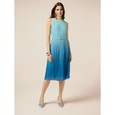 Robe sans manches en georgette de longueur midi OLTRE