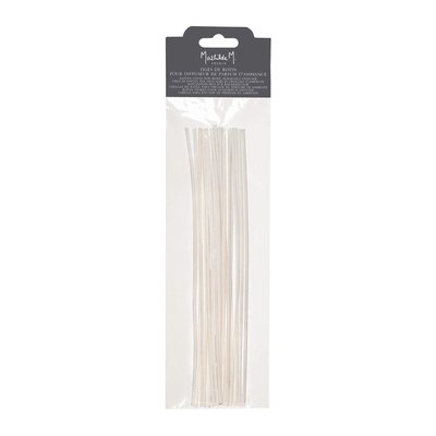 Sachet de 18 tiges de rotin blanchi 25 cm MATHILDE M