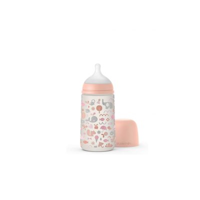 Biberon anti colique 270 ml Memories rose corail SUAVINEX