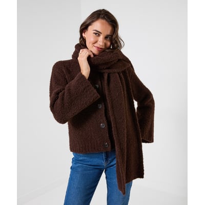 Cardigan Douillet avec Écharpe Promenades Hivernales JOE BROWNS