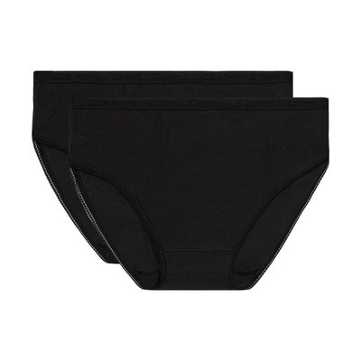 Lot de 2 culottes hautes en coton DIM