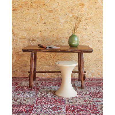 Table d'appoint brutaliste en bois Francine N°941 - Bon état DEBONGOUT