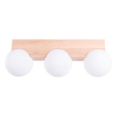 Plafonnier Bois Naturel G9 3 Bulbo EDEN