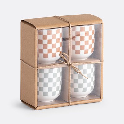 Set van 4 koffiekopjes in porselein, Damio LA REDOUTE INTERIEURS