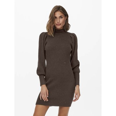 Turtleneck Jumper Dress with Balloon Sleeves ONLY