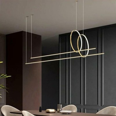 Светильник подвесной с пересекающимися кольцами и линиями SO'HOME
