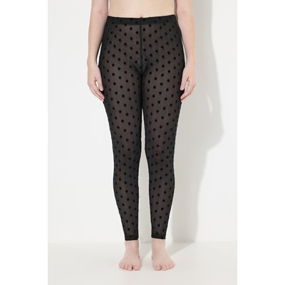 Legging en mesh, pois floqués ULLA POPKEN