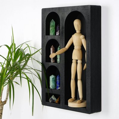 Etagère murale noire décorative - 5 niches AVIALA PIER IMPORT