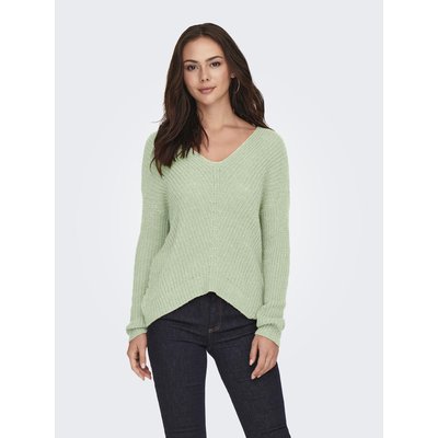 Pull en grosse maille, col V JDY