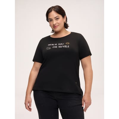 T-shirt avec inscription ironique FIORELLA RUBINO