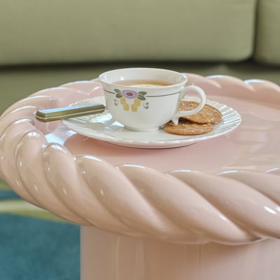 Set of 4 Popie Floral Print Porcelain Cups and Saucers LA REDOUTE INTERIEURS