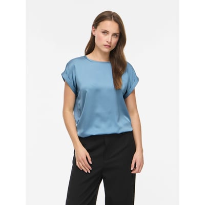T-shirt satiné, col rond VILA