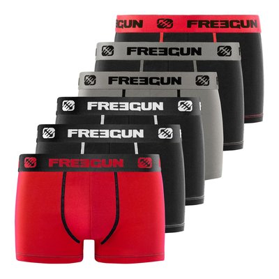 Lot de 6 Boxers coton Uni FREEGUN