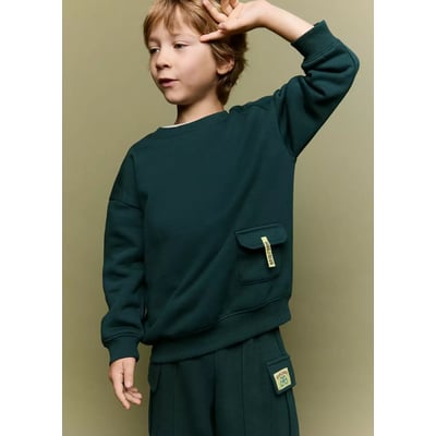 Sweat-shirt coton à poche MANGO BABY