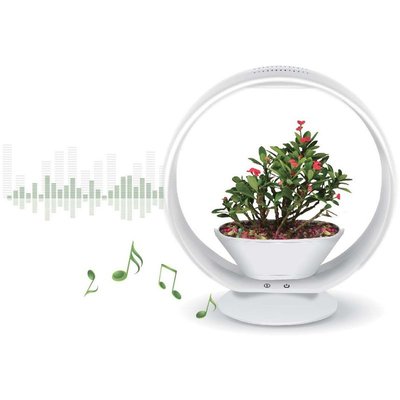 Lampe LED ludique avec jardinière intégrée et enceinte bluetooth 25 LED JARDINDECO