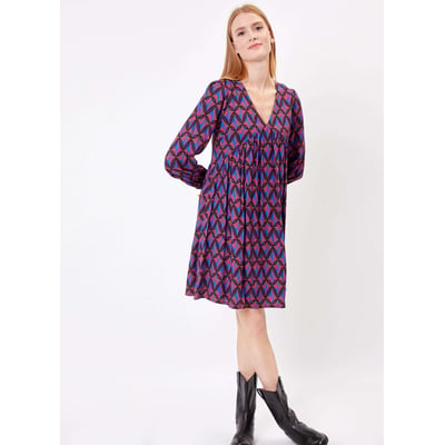 Robe évasée imprimée rétro ITA PRINCESSE NOMADE