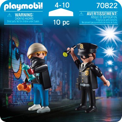 Duo Policier et taggueur PLAYMOBIL