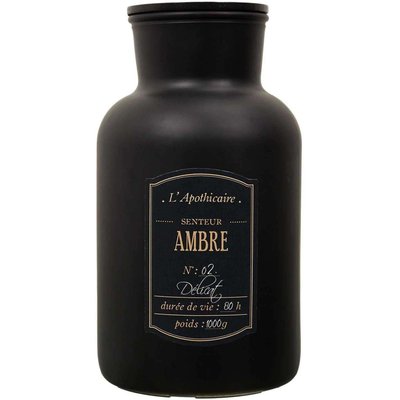 Bougie parfumée noire mat Alchimiste 14.5 x 26 cm CMP