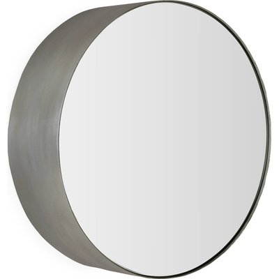 miroir mural métal finition nickel vieilli style industriel chic RECOLLECTION