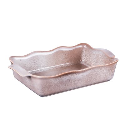 Plat à four rectangle   36x21x8 cm brun-ELY TABLE PASSION
