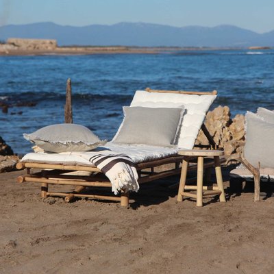 Matelas bain de soleil matelassé coton lavé SUD ETOFFE
