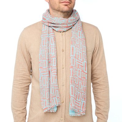 Foulard en viscose à motif D signature DRAEGER PARIS