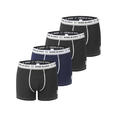 Lot De 4 Boxers Coton Surpiqures Class SERGE BLANCO
