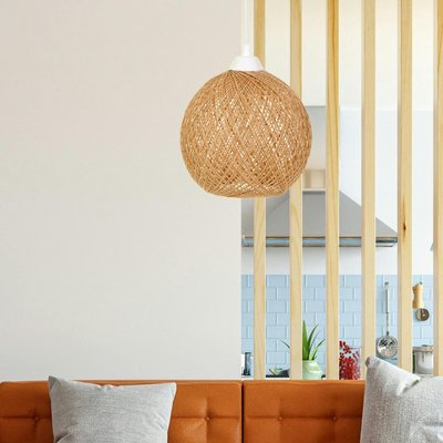 Suspension bohème en jute naturelle – forme boule AROSA PIER IMPORT
