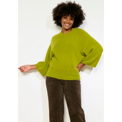 Pull Beige NAF NAF Taille L Pour Femme - Viscose, Occasion Très Bon État