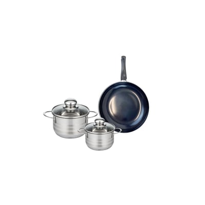 Batterie 1 poêle 20cm + 2 faitouts 12/14cm PRIMA BRILLANT ELO