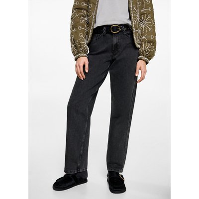 Jean droit passants de ceinture tressés MANGO TEEN