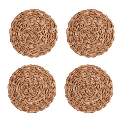Set de 4 dessous de verre en jonc de mer 11 cm TABLE PASSION