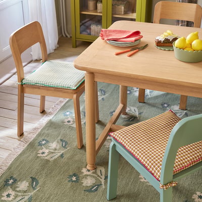 Cojín para silla, algodón con cuadros vichy, NINON LA REDOUTE INTERIEURS