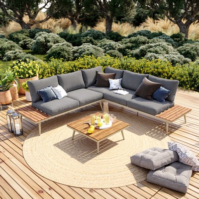 Salon d'angle de jardin, aluminium - BAHIA AVRIL PARIS