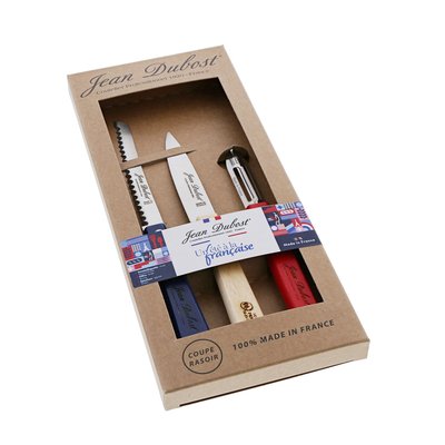 Set de 3 pièces office, éplucheur et couteau JEAN DUBOST