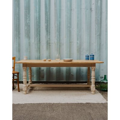 Grande table à manger en bois Romy N°1360 - Bon état DEBONGOUT