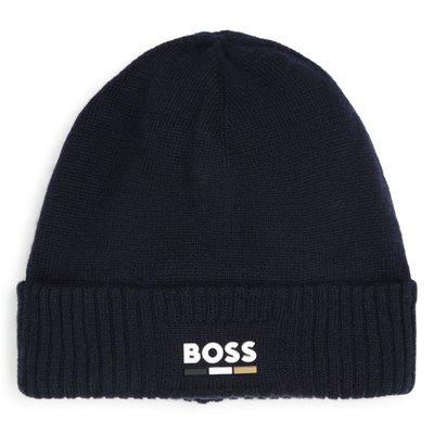 Bonnet tricoté à revers BOSS KIDSWEAR