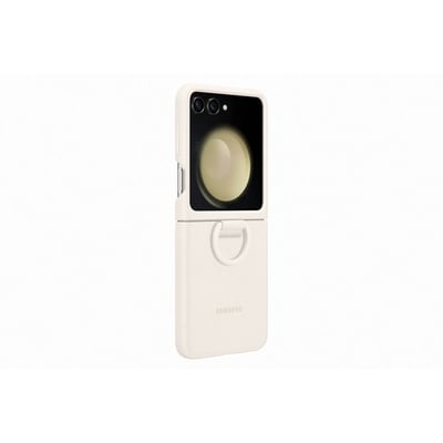 Coque Z Flip 5 avec anneau sillicone Crème SAMSUNG