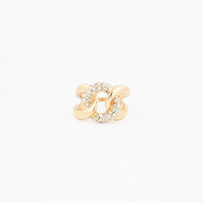 Bague à maillons dorés et strass BALABOOSTE