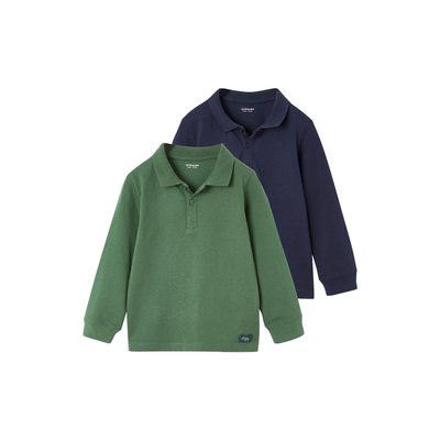 Lot de 2 polos manches longues VERTBAUDET