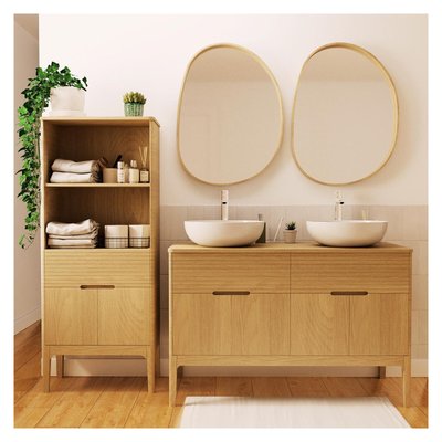 Meuble double+vasque+rob+miroir+col ALASKA MOB IN