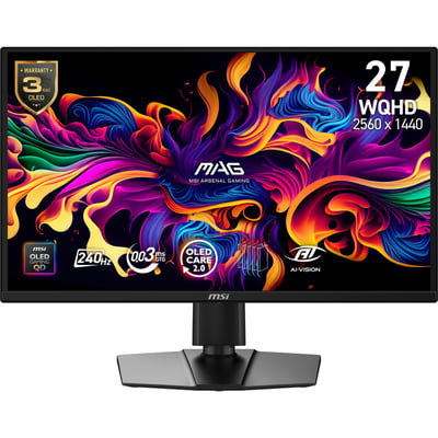 Ecran PC Gamer MAG 272QP 27" QD-OLED WQHD 240 Hz HDR 2x HDMI 2.1 + USB-C 15W MSI