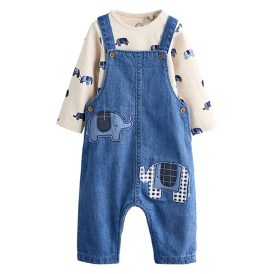 Body et salopette bébé en jean, ensemble NEXT