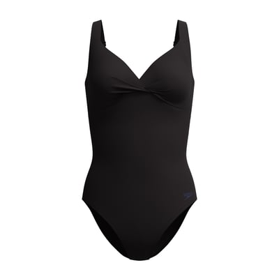 Maillot de bain 1 pièce uni à bretelles ajustables motif/style nœud torsadé SPEEDO