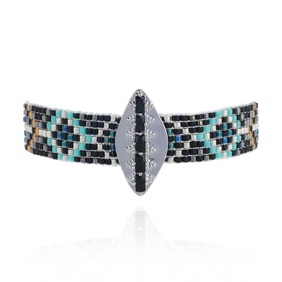Bracelet manchette perles tissées avec cabochon KAIRO HIPANEMA
