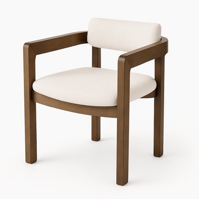 Chaise naturel et tissu VINTAGE STELLAMEUBLES