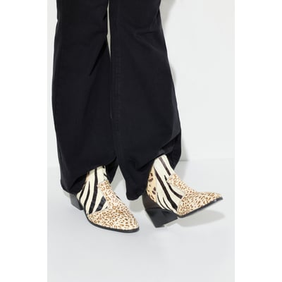 Bottines en cuir imprimés animaux, largeur H , pied large ULLA POPKEN